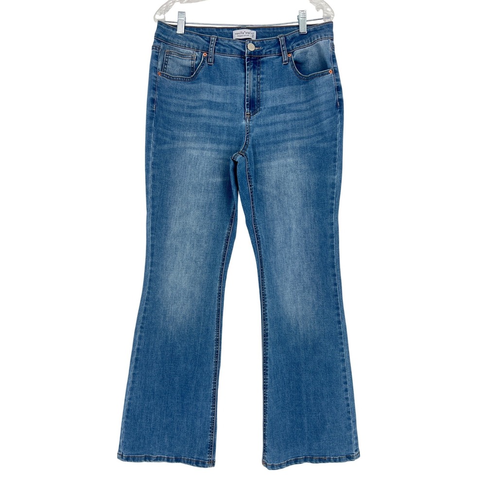 Vanilla Star Bootcut Flare Jeans Womens 14 Blue High Rise Stretch Casual Boho